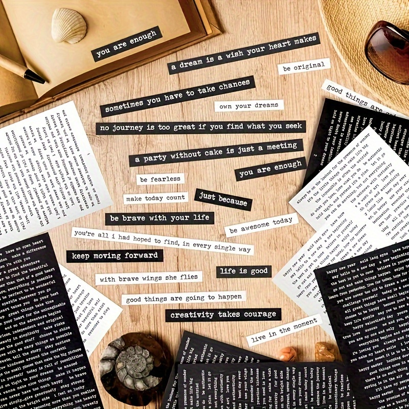 Art Craft Quotes - 406 szt. Inspirujące naklejki z cytatem