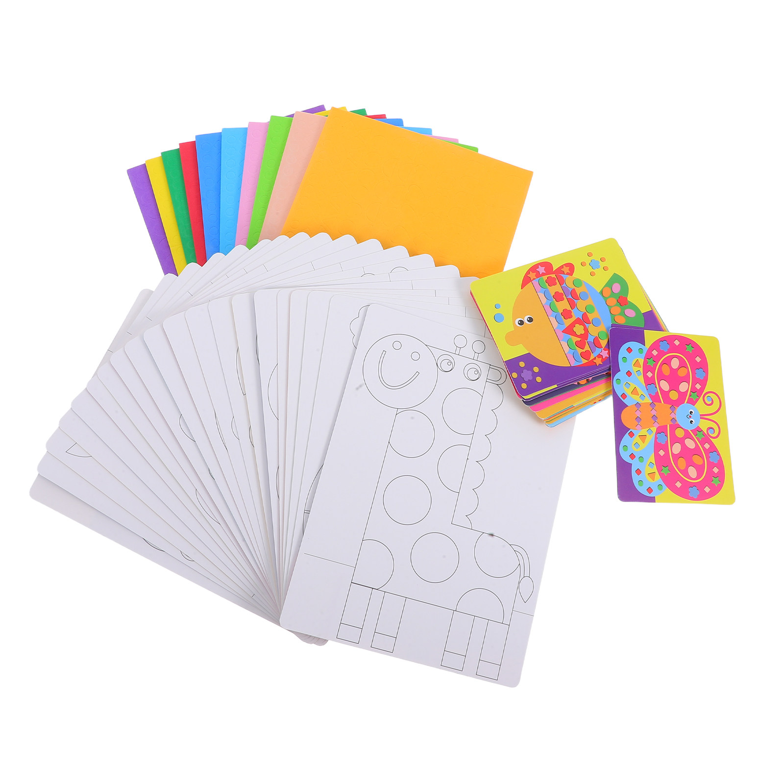 Art Craft Activities For Preschoolers - 1 zestaw kolorowych trójwymiarowych naklejek zwierzątek