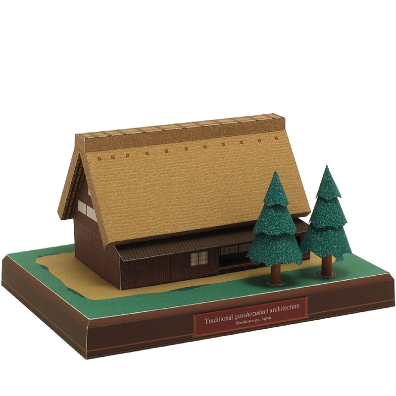 Art Craft With Cardboard - Japan Cottage Gasshozukuri Mini 3D Paper