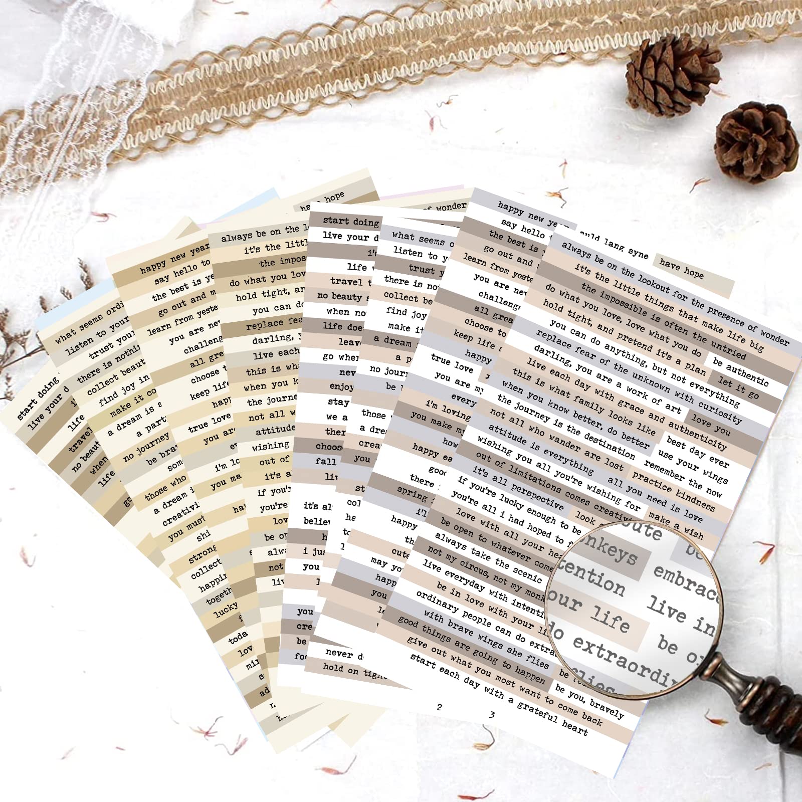 8 sztuk brązowe notatki naklej – Art Craft Quotes recenzja i cena