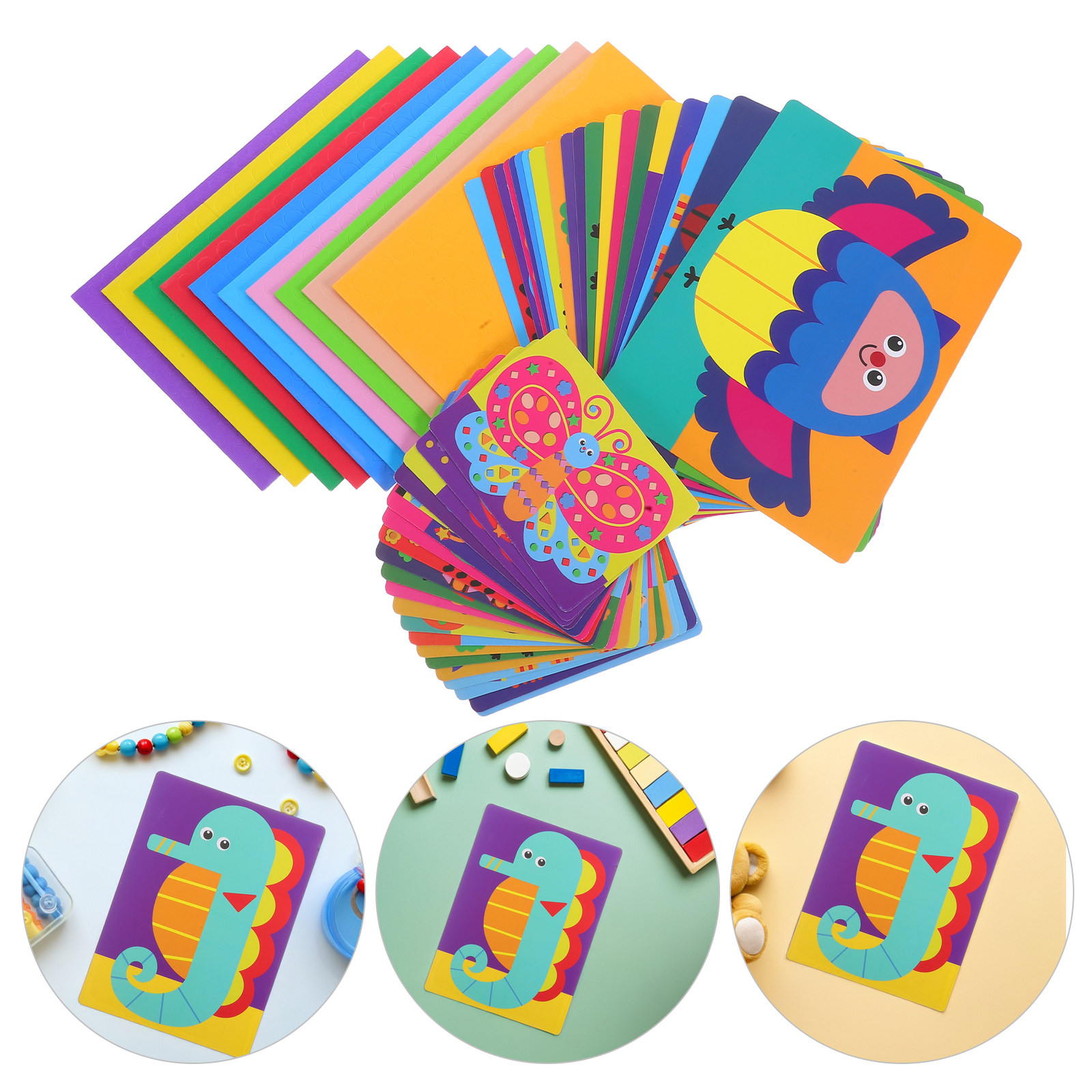 1 zestaw puzzli z naklejkami 3 – Art Craft Activities For Preschoolers recenzja i cena