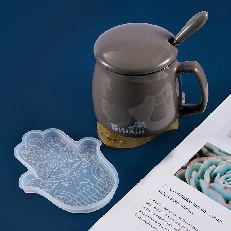 1 sztuk DIY Coaster ręka fatim – Resin Casting Mold recenzja i cena