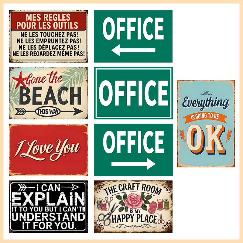 Vintage Metalowy Znak Blaszany – Art Craft Quotes recenzja i cena
