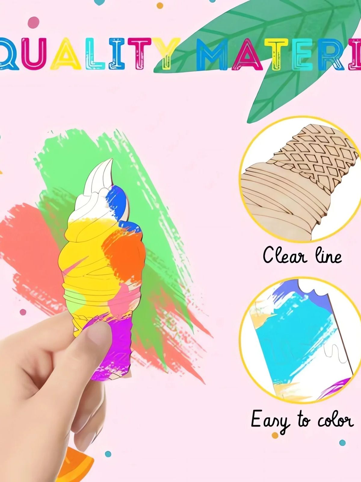 6/30 szt. Wycinanki z drewna l – Art Craft Birthday Party recenzja i cena