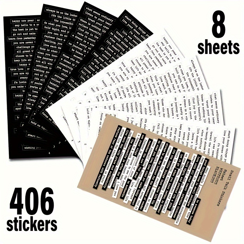 406 szt. Inspirujące naklejki  – Art Craft Quotes recenzja i cena