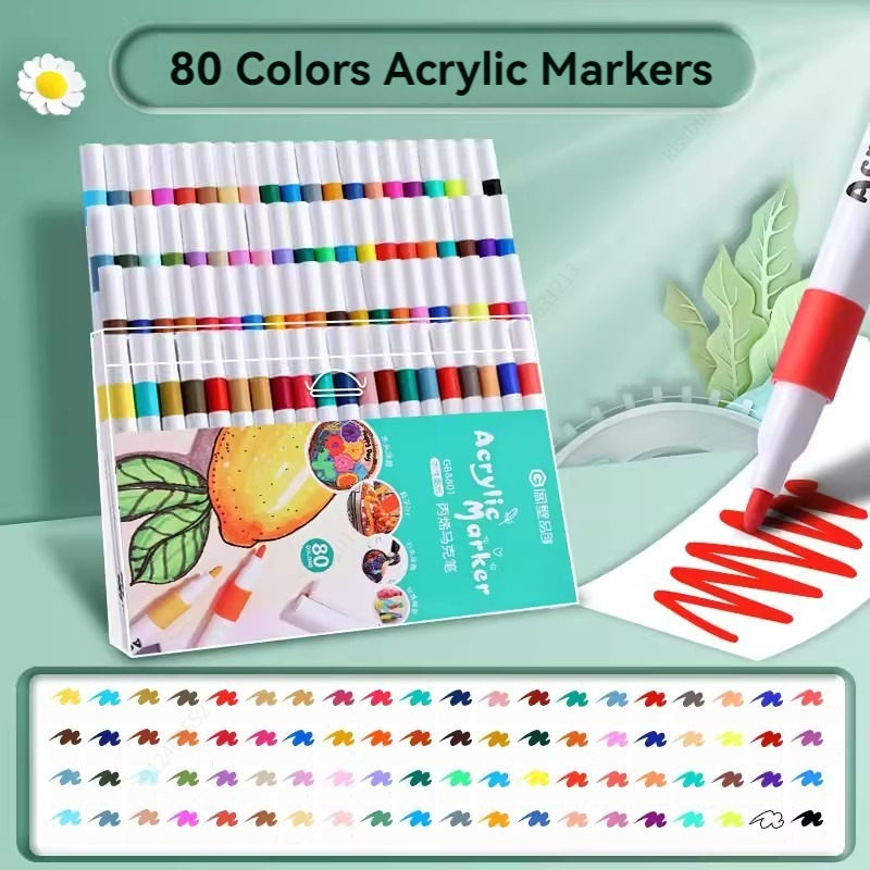Zestaw 12-80 Kolorów Akrylowyc – Art Craft Kindergarten recenzja i cena