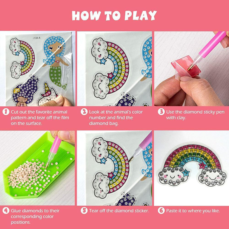 Make Diamond Stickers Kids 5D  – Art Craft Ideas For Kids recenzja i cena